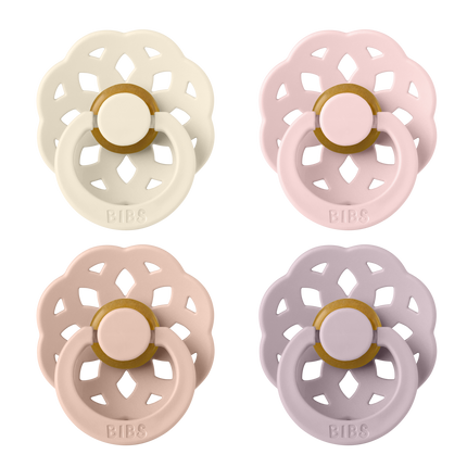 BIBS Speen Maat 1 Boheme Ivory/Blush/Blossom/Dusky Lilac 4St