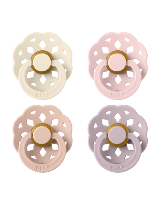 BIBS Speen Maat 1 Boheme Ivory/Blush/Blossom/Dusky Lilac 4St