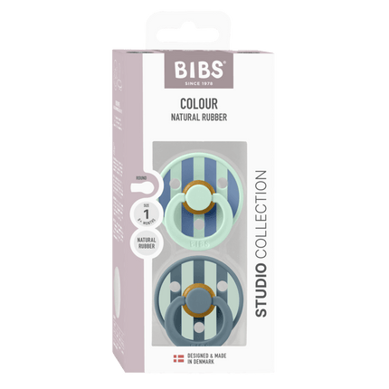 BIBS BIBS Studio Colour Block 2 pack Nordic mint / Petrol 2 - Babywinkel - 5713795267507