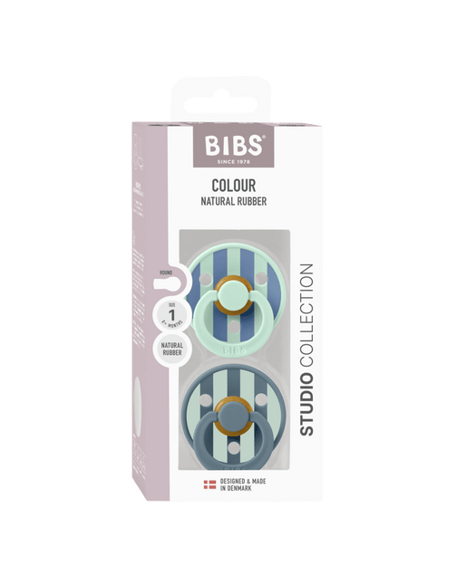 BIBS BIBS Studio Colour Block 2 pack Nordic mint / Petrol - Babywinkel - 5713795267569