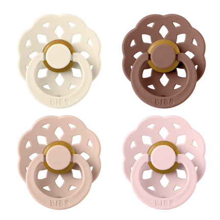 BIBS Speen Maat 1 Boheme Ivory/Blush/Woodchuck/Blossom 4St