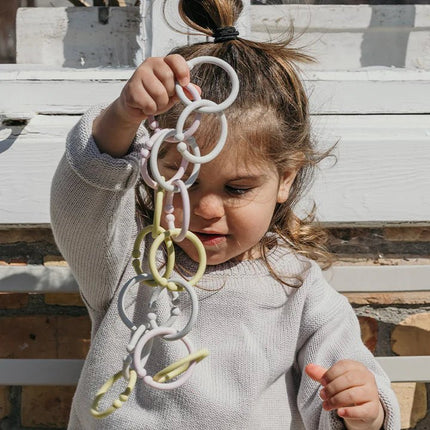 BIBS Speelringen Sand/Dark Oak/Vanilla 12st - BIBS - Babywinkel - 5713795219582