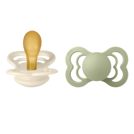BIBS Speen Maat 1 Ivory/Sage Supreme Latex 2st - BIBS - Babywinkel - 5713795199402