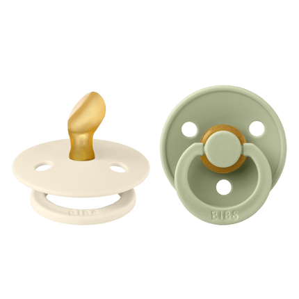 BIBS Speen Maat 1 Latex Anatomical Ivory/Sage 2st koop je bij Babywinkel