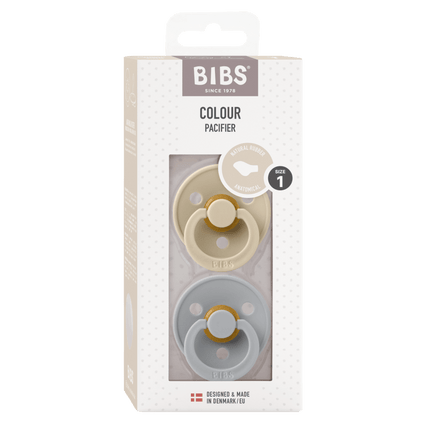 BIBS Speen Maat 1 Latex Anatomical Vanilla/Cloud 2st - BIBS - Babywinkel - 5713795242481