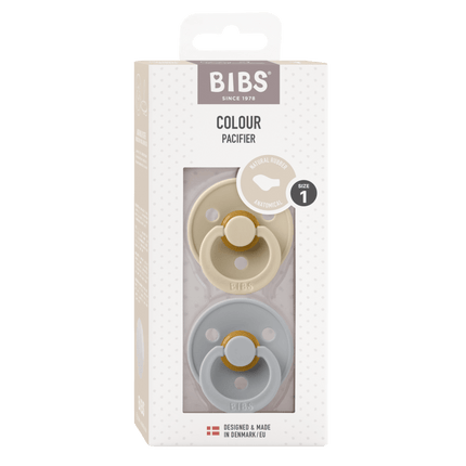 BIBS Speen Maat 2 Latex Anatomical Vanilla/Cloud 2st - BIBS - Babywinkel - 5713795242498