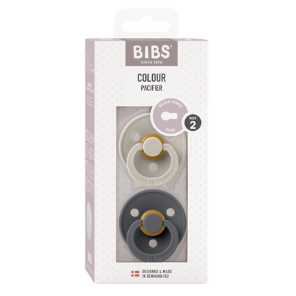BIBS Speen Maat 2 Latex Sand/Iron - BIBS - Babywinkel - 5713795200023