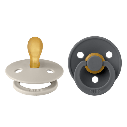 BIBS Speen Maat 2 Latex Symmetric Sand/Iron 2st - BIBS - Babywinkel - 5713795242474