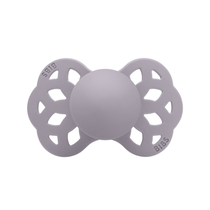 BIBS Speen Maat 2 Silicone Anatomical Fossil Grey/Mauve 2st - BIBS - Babywinkel - 5713795243969