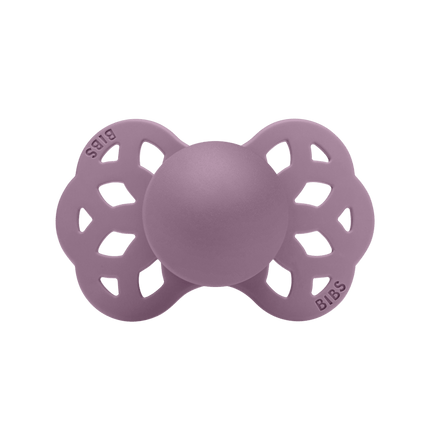 BIBS Speen Maat 2 Silicone Anatomical Fossil Grey/Mauve 2st - BIBS - Babywinkel - 5713795243969