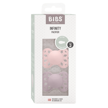 BIBS Speen Maat 2 Silicone Symmetrical Blossom/Dusky Lilac 2st - BIBS - Babywinkel - 5713795243747