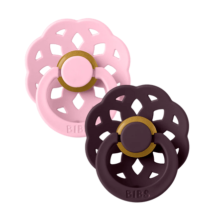 BIBS Spenen Maat 1 BOHEME Baby Pink/Plum 2st koop je bij Babywinkel