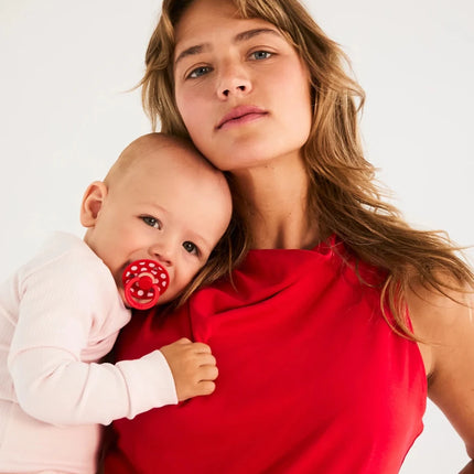 BIBS Spenen Maat 2 Pacifier Studio Colour Polka Latex Anatomical Blossom/Candy Apple 2st koop je bij Babywinkel