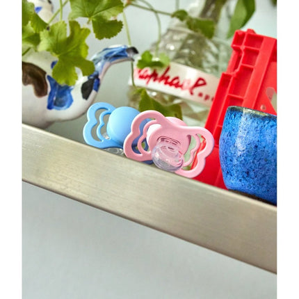 BIBS Spenen Maat 2 Supreme Siliconen Vanilla/Sky Blue 2st koop je bij Babywinkel