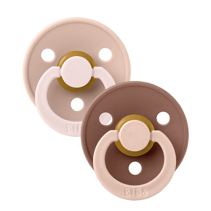BIBS Spenen Pacifier Studio Fusion 2 pack Blush/Woodchuck speenmaat 2