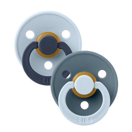 BIBS Spenen Pacifier Studio Fusion 2 pack Baby blue/petrol Speenmaat 3