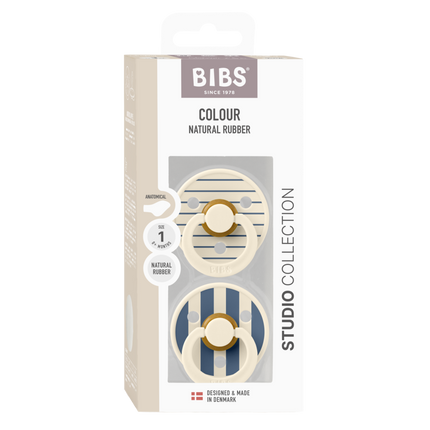 BIBS Studio Colour Pin Anatomical Ivory Steel Blue Mix - Babywinkel - 5713795263820