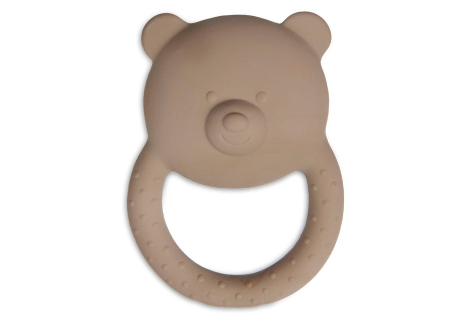 Bijtring Rubber Teddy Bear - Biscuit - Babywinkel - 8717329370340