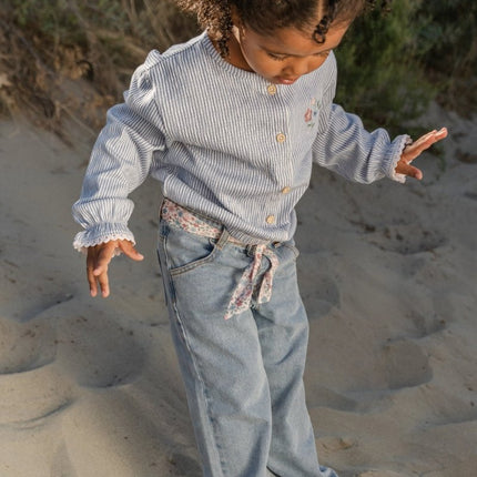 Blouse lange mouw Denim Blue Stripe koop je bij Babywinkel
