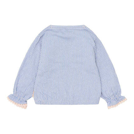 Blouse lange mouw Denim Blue Stripe koop je bij Babywinkel
