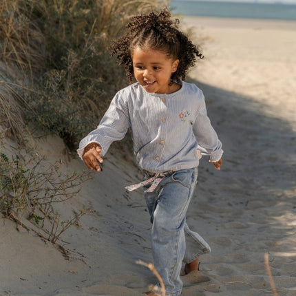 Blouse lange mouw Denim Blue Stripe koop je bij Babywinkel