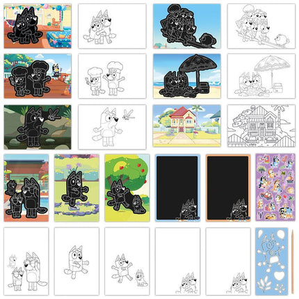 Bluey Knutsel Boek Kraskaarten - Babywinkel - 8714274290112