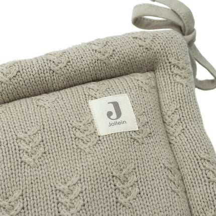 Boxbumper 180x30cm Grain Knit - Olive Green - Babywinkel - 8717329377639