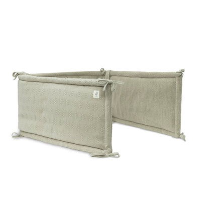 Boxbumper 180x30cm Grain Knit - Olive Green - Babywinkel - 8717329377639