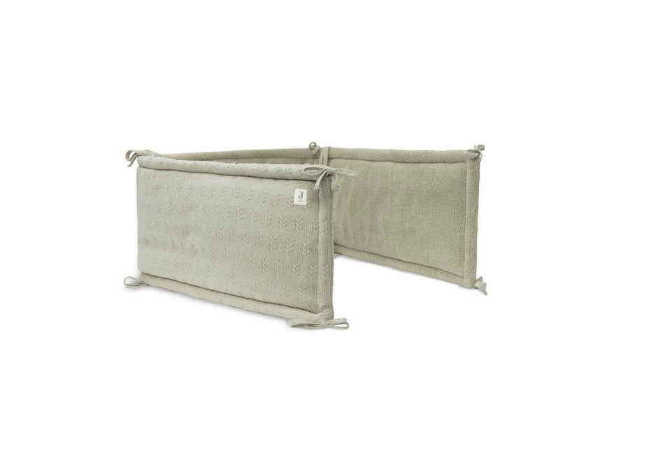 Boxbumper 180x30cm Grain Knit - Olive Green - Babywinkel - 8717329377639
