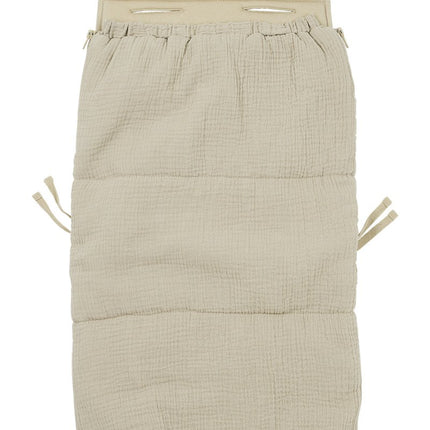 Buggy voetenzak en inlegger pre - washed hydrofiel Uni - sand - 45x130cm (2 - in - 1) - Babywinkel - 4054703803334