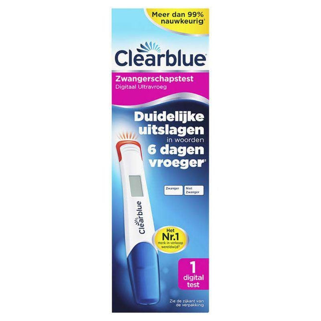 Clearblue Zwangerschapstest Digitaal Ultravroeg - Clearblue - Babywinkel - 8001841704302