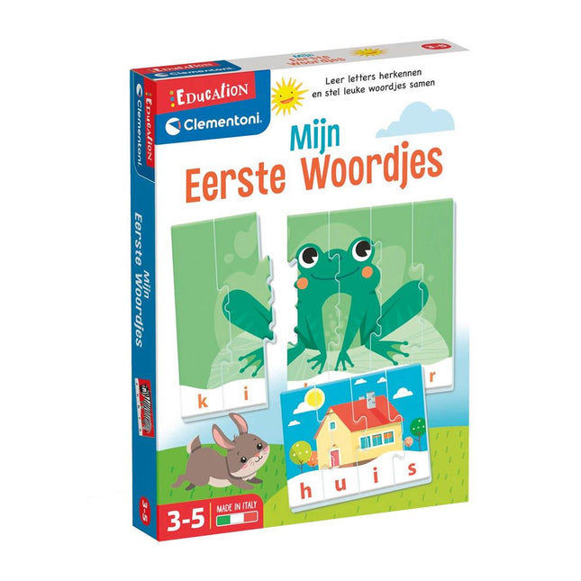 Clementoni Spelletje Puzzel Mijn Eerste Woordjes 16 Delig koop je bij Babywinkel