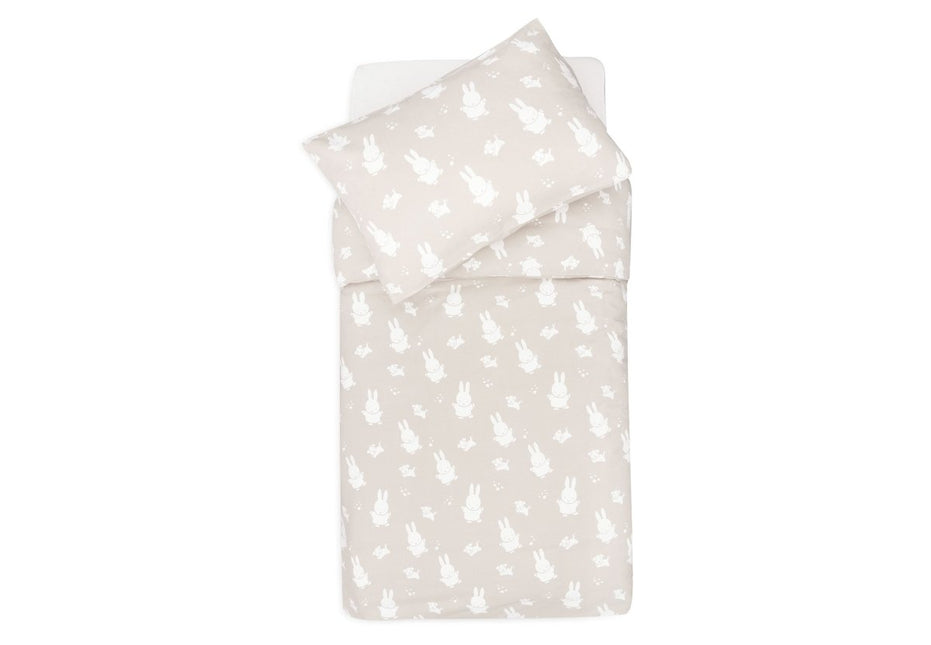 Dekbedovertrek met sloop 100x140cm Miffy & Snuffy - Nougat - Babywinkel - 8717329378834