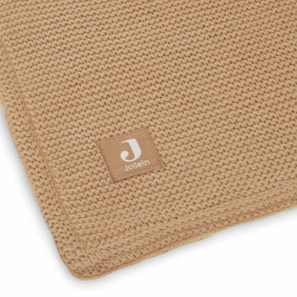 Deken Wieg 75x100cm Basic Knit - Biscuit/Fleece - Babywinkel - 8717329368088