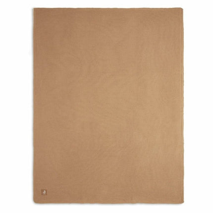 Deken Wieg 75x100cm Basic Knit - Biscuit/Fleece - Babywinkel - 8717329368088
