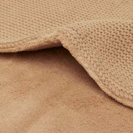 Deken Wieg 75x100cm Basic Knit - Biscuit/Fleece - Babywinkel - 8717329368088