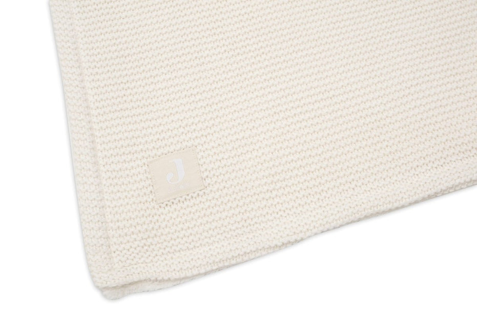 Deken Wieg 75x100cm Basic Knit - Ivory/Coral Fleece - Babywinkel - 8717329379145