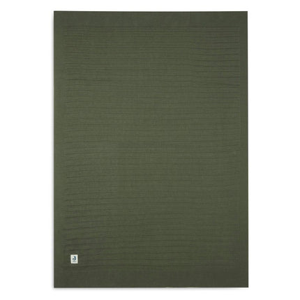 Deken Wieg 75x100cm Pure Knit Leaf Green - GOTS - Babywinkel - 8717329370524