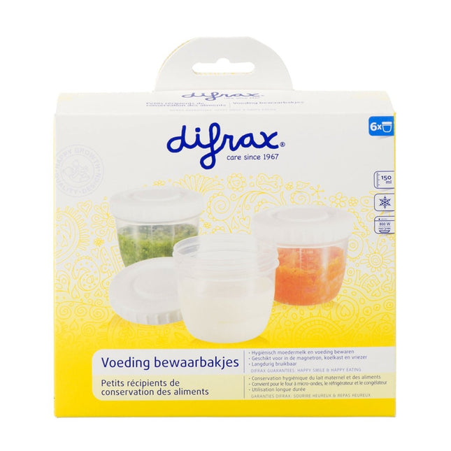 Difrax Voeding Bewaarbakjes (6 Stuks) koop je bij Babywinkel