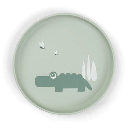 Done by Deer Babybord Croco Green Rond - Done by Deer - Babywinkel - 5712643048176