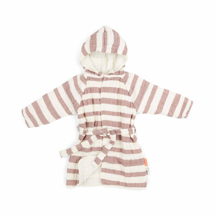 Done by Deer Badjas Baby Stripes Powder - Done by Deer - Babywinkel - 5712643037729