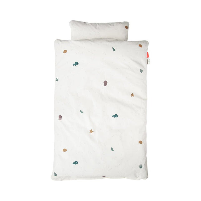 Done by Deer Dekbedovertrek Sea Friends Beige 100x130cm koop je bij Babywinkel