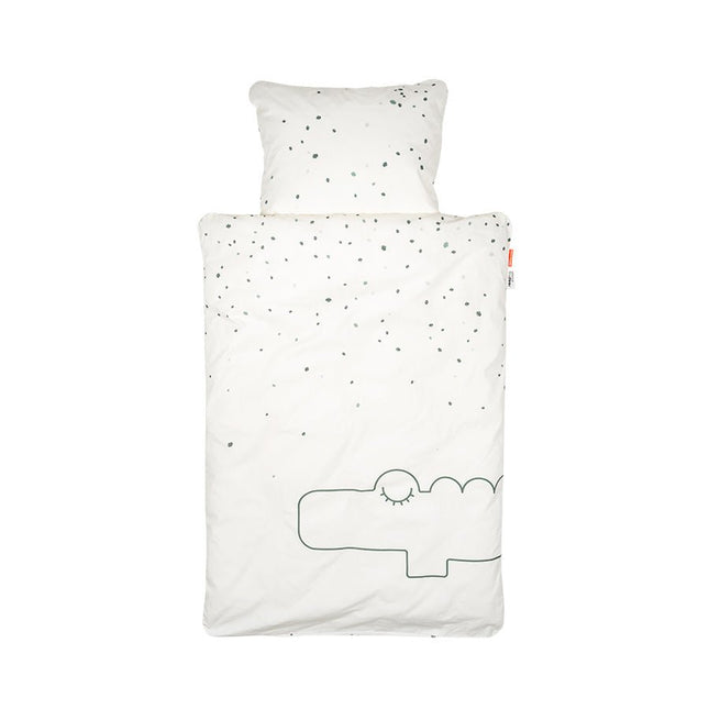 Done by Deer Dekbedovertrek Stippen Croco Beige 70x100cm koop je bij Babywinkel