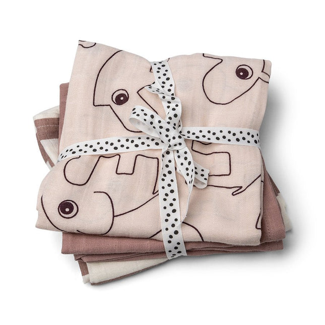 Done by Deer Hydrofiele Doek Deer Friends Powder 3st - Done by Deer - Babywinkel - 5712643023449