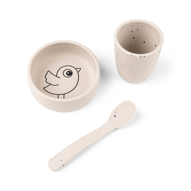 Done by Deer Kinderservies Set Birdee Sand 3st - Done by Deer - Babywinkel - 5712643040545