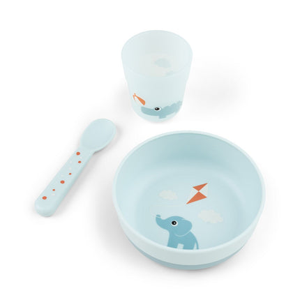 Done by Deer Kinderservies Set Playgrond Blue 3 Pack - Done by Deer - Babywinkel - 5712643053736