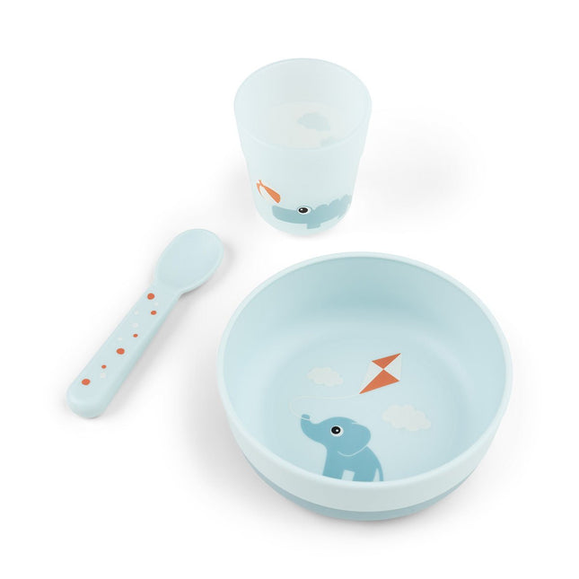 Done by Deer Kinderservies Set Playgrond Blue 3 Pack koop je bij Babywinkel