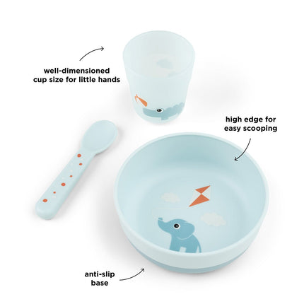 Done by Deer Kinderservies Set Playgrond Blue 3 Pack - Done by Deer - Babywinkel - 5712643053736