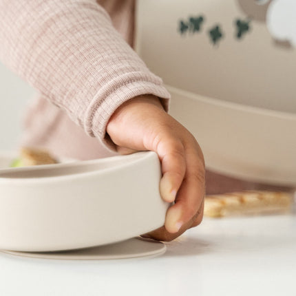 Done by Deer Kinderservies Set Stick & Stay Tiny Farm Sand 3 Delig koop je bij Babywinkel