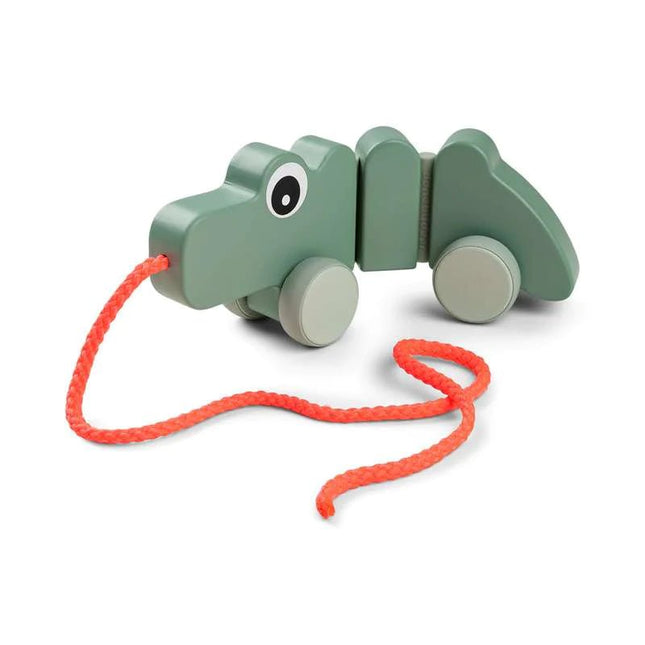 Done by Deer Pull along wiggle toy Croco Green - Done by Deer - Babywinkel - 5712643050896